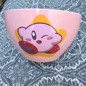 Nintendo Kirby Pink Ceramic Ramen Bowl with Logo Chopsticks Not Included